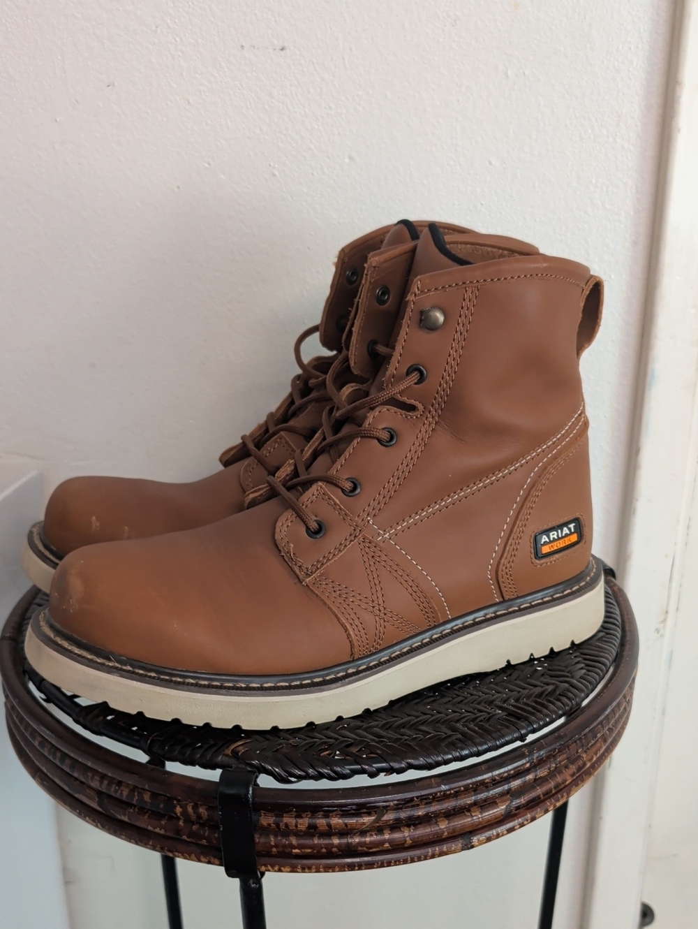 Ariat Rebar Wedge Soft Toe Leather Boots Men Size 11.5 D
